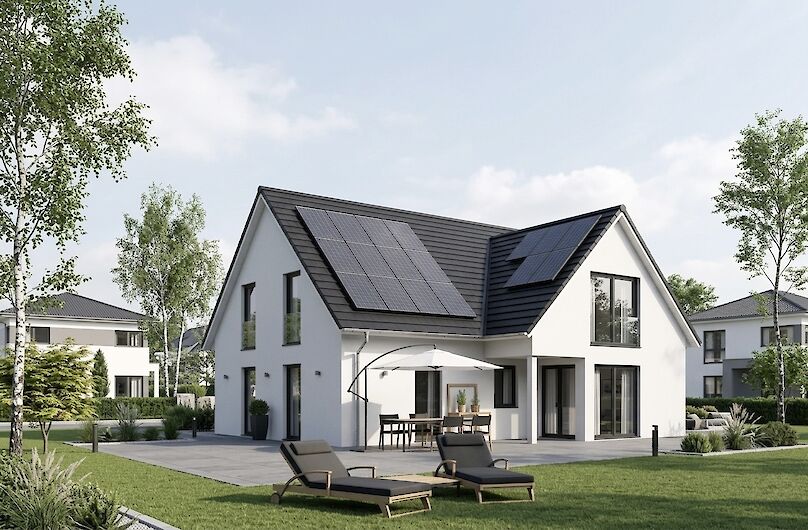 Modernes Architektenhaus Oslo als Massivhaus bauen in Reutlingen mit Terrasse und Garten – individuell geplant von BauArt